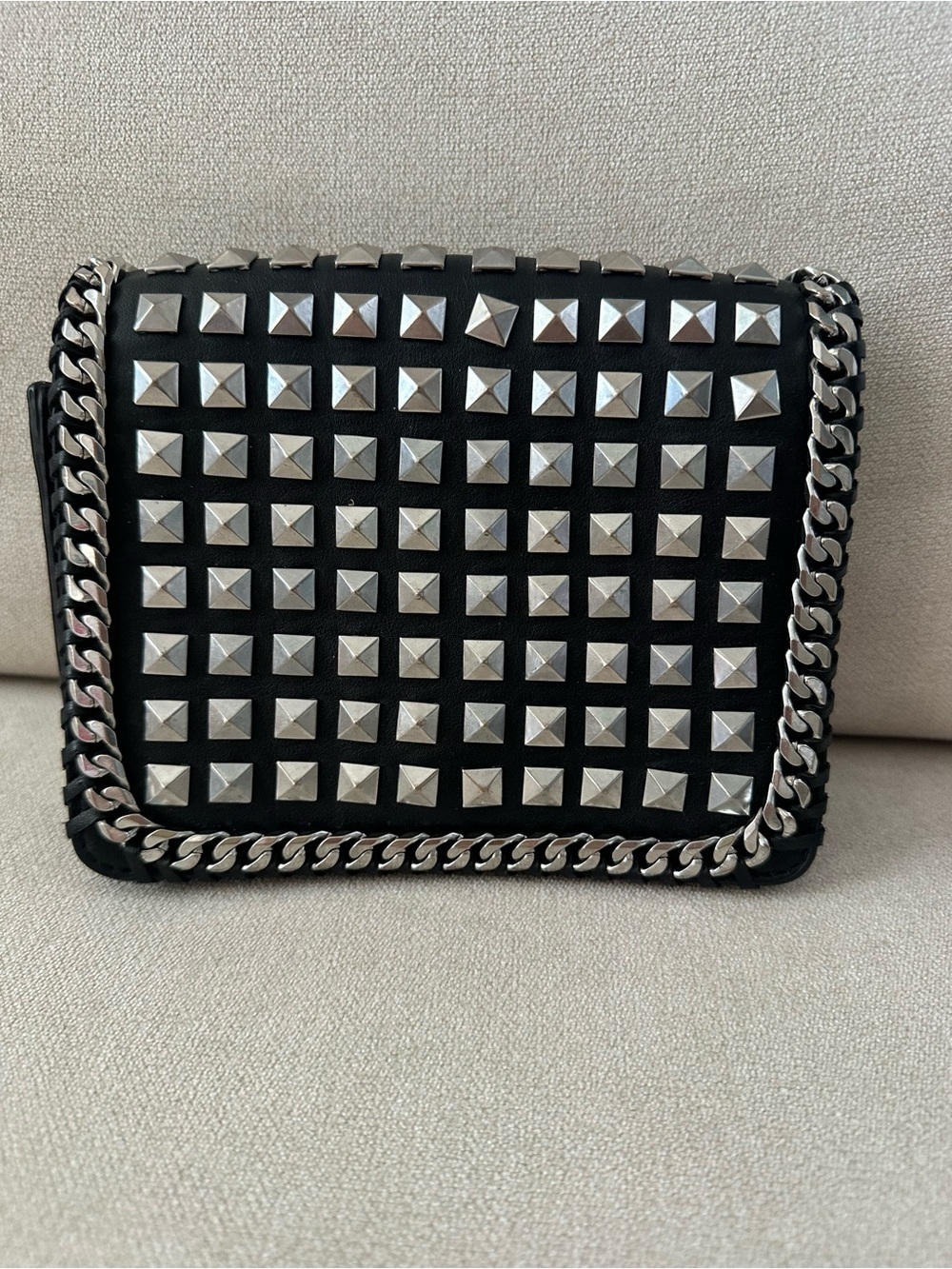 Zara Black Studded Clutch